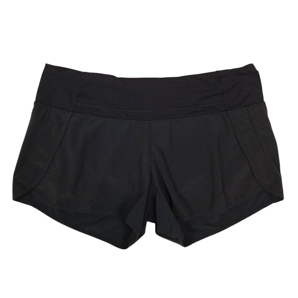 Lululemon Run Times Short *4-way Stretch 4" Black Sz 8